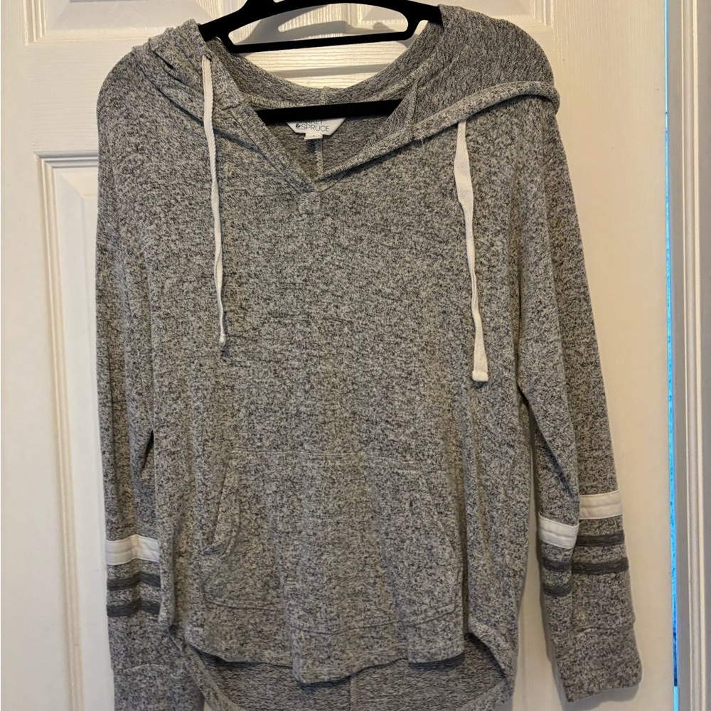 Grey hooded sweatshirt - market spruce